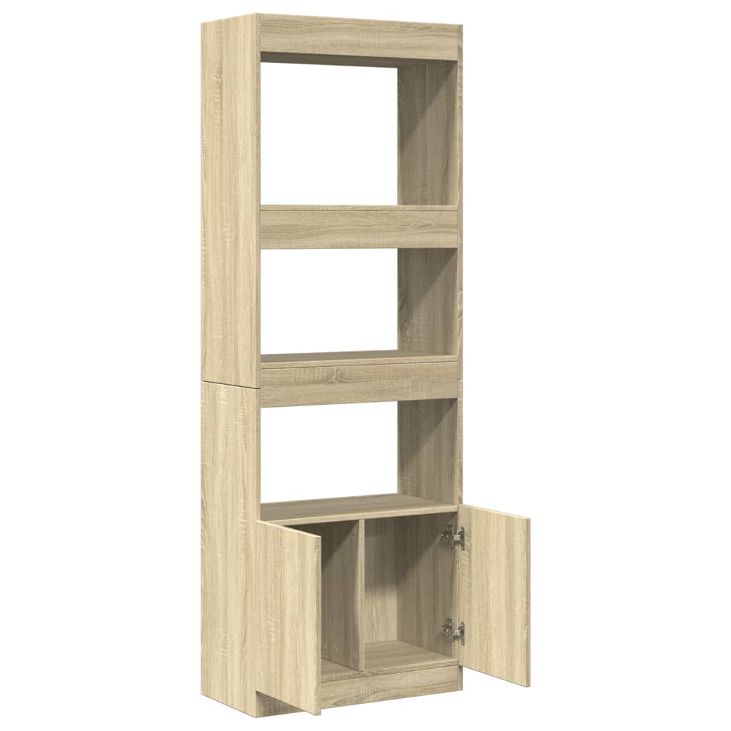 Tall cabinet, sonoma oak, 63x33x180 cm, processed wood