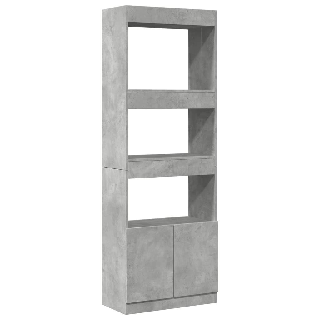 Tall cabinet, concrete grey, 63x33x180 cm, engineered wood