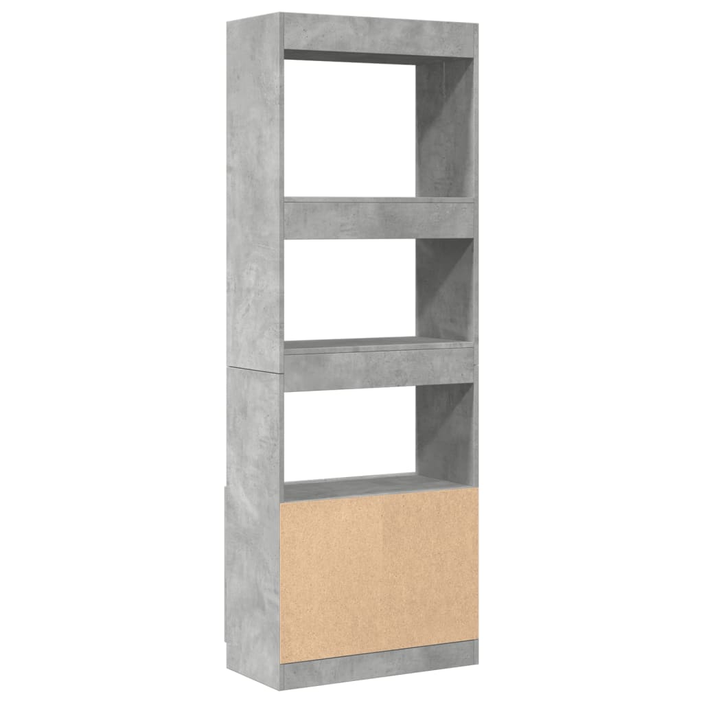 Tall cabinet, concrete grey, 63x33x180 cm, engineered wood