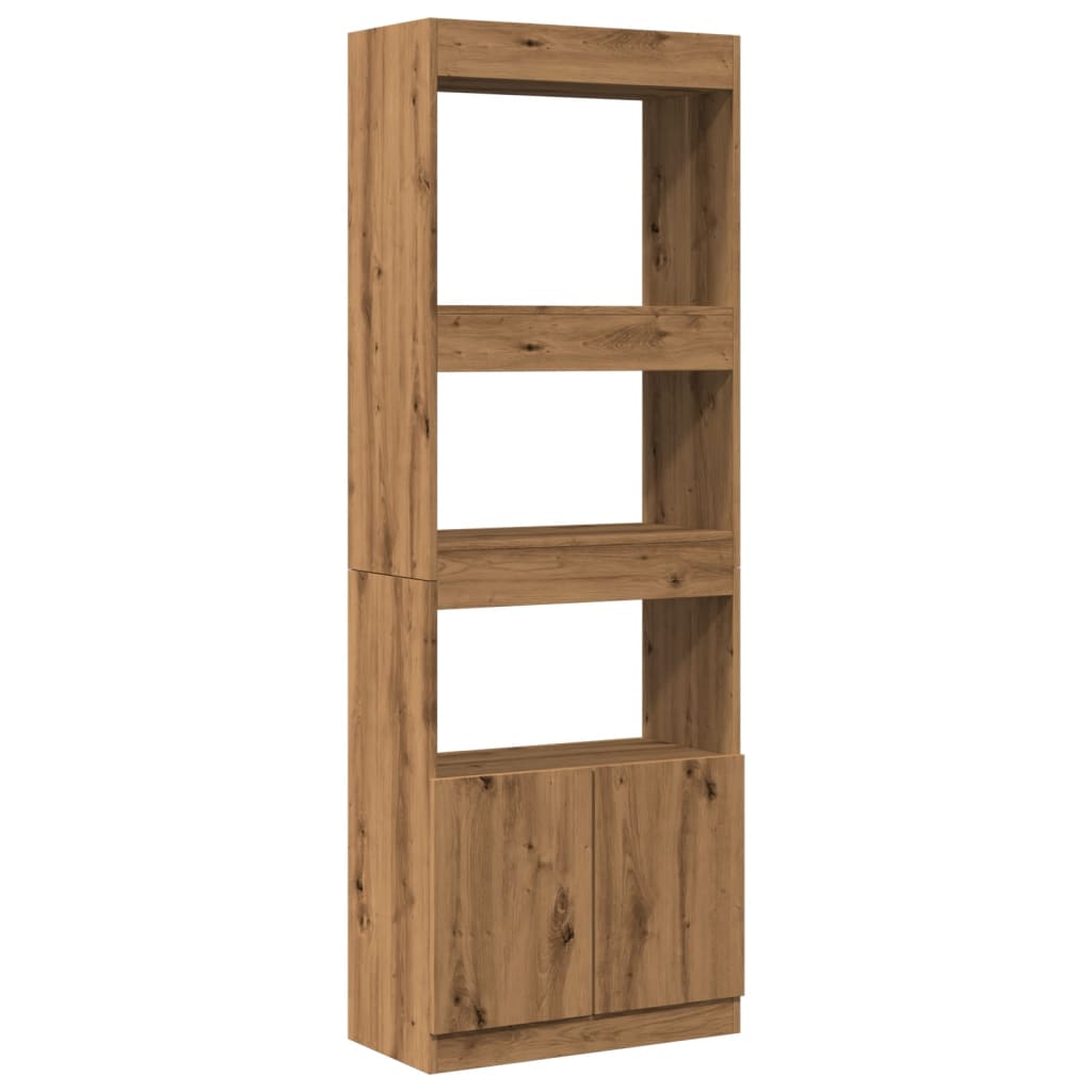 Tall cabinet, handcrafted oak, 63x33x180 cm, processed wood