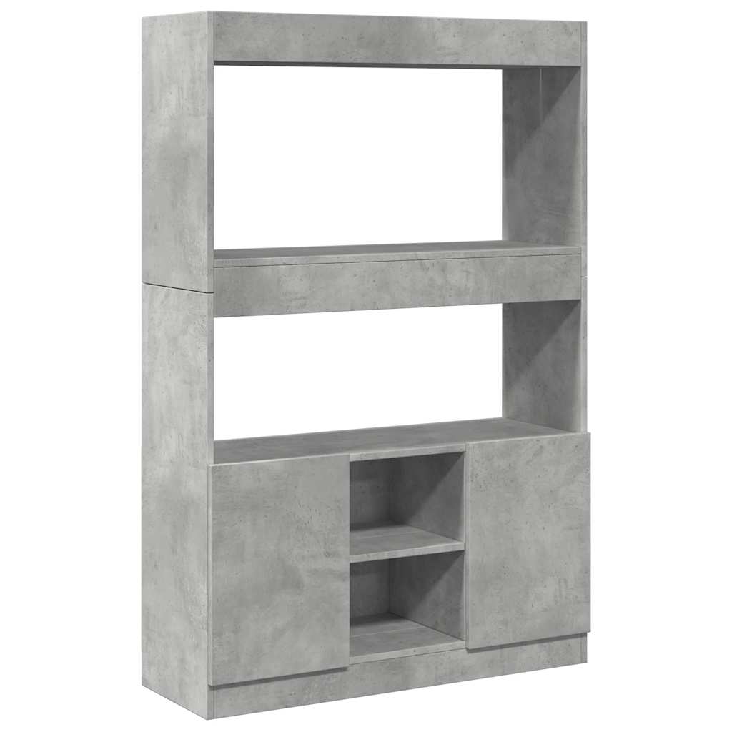 Tall cabinet, concrete grey, 92x33x140 cm, engineered wood