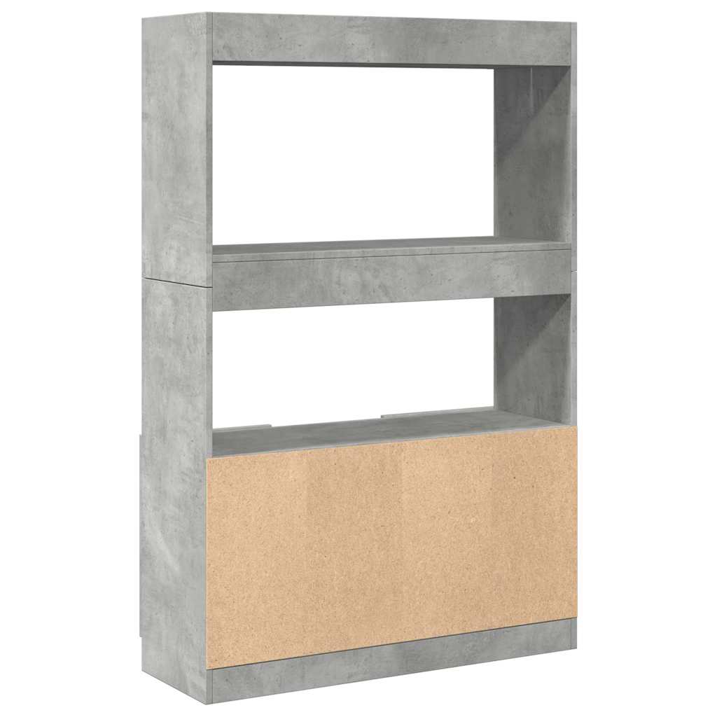 Tall cabinet, concrete grey, 92x33x140 cm, engineered wood