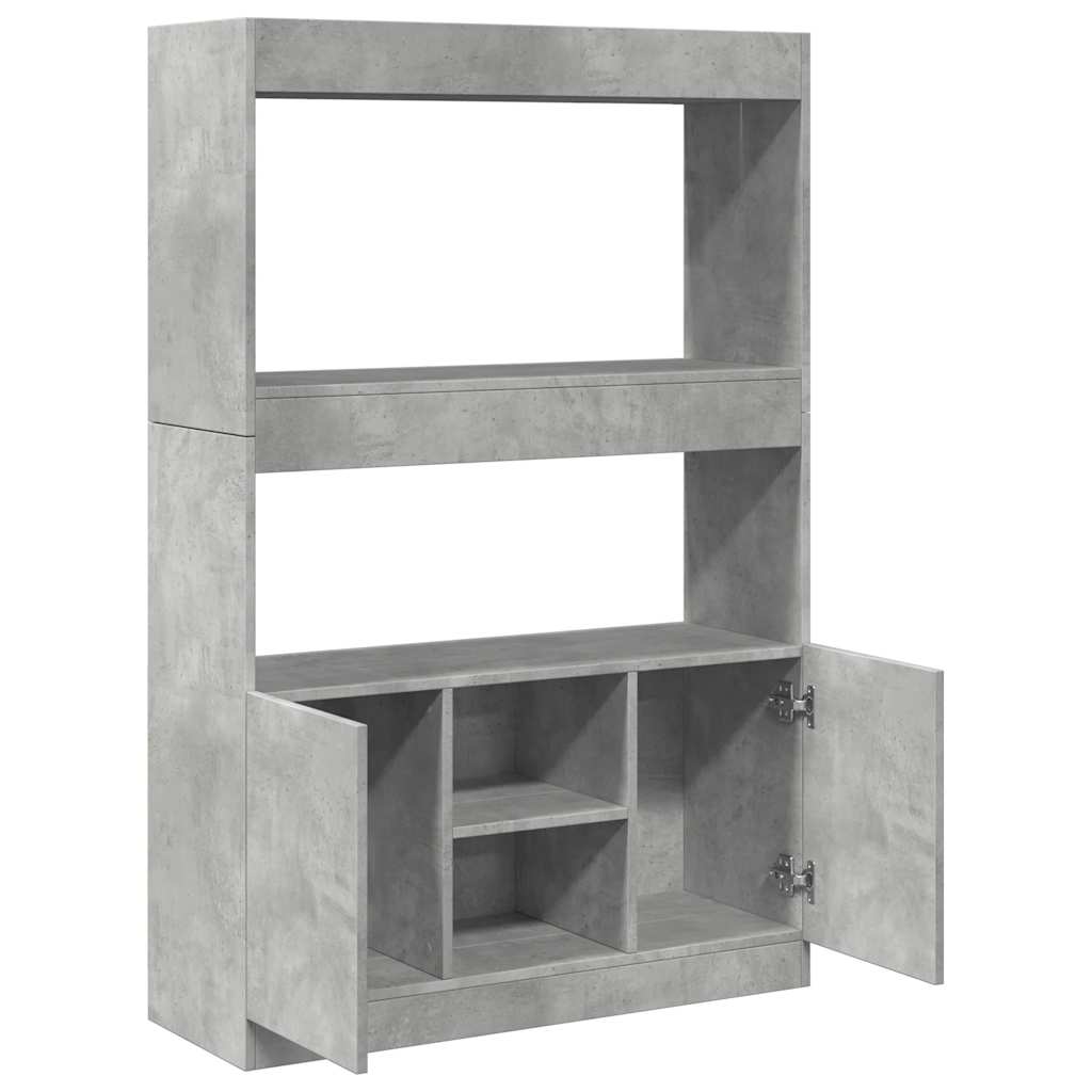 Tall cabinet, concrete grey, 92x33x140 cm, engineered wood