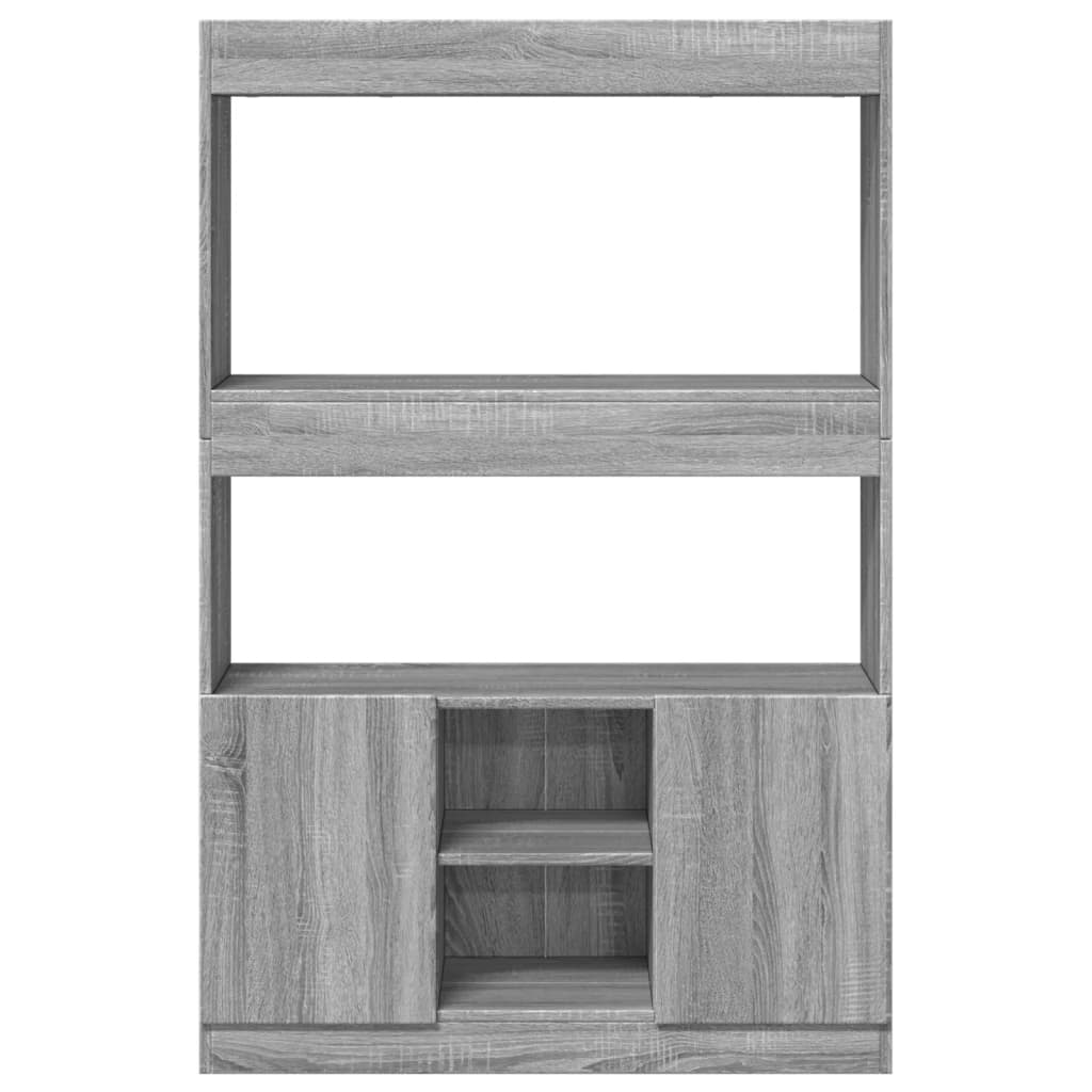 Tall cabinet, sonoma grey, 92x33x140 cm, engineered wood