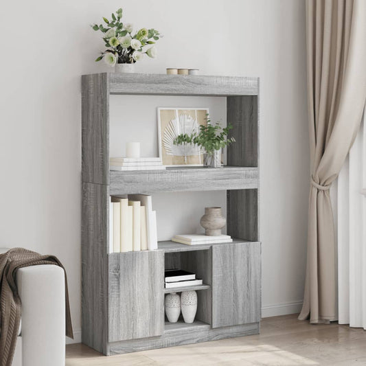 Tall cabinet, sonoma grey, 92x33x140 cm, engineered wood