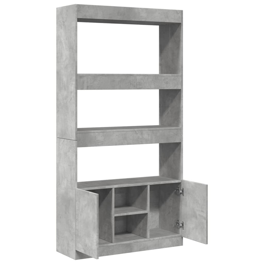 Tall cabinet, concrete grey, 92x33x180 cm, engineered wood