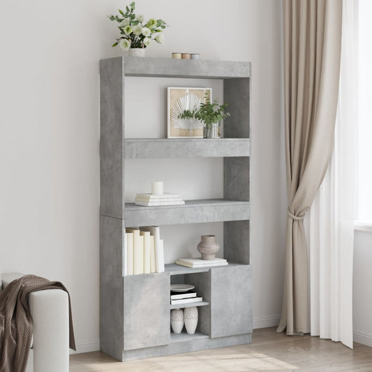 Tall cabinet, concrete grey, 92x33x180 cm, engineered wood