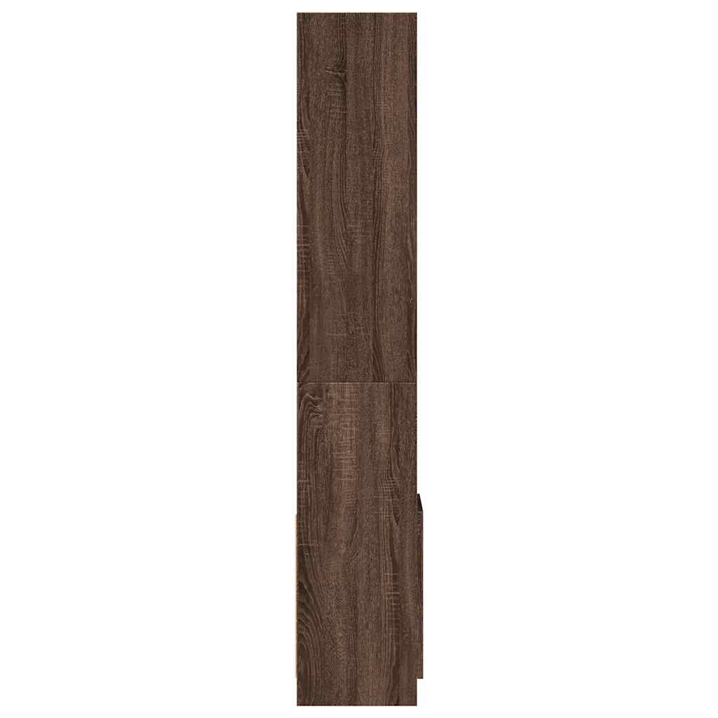 Tall cabinet, brown oak, 92x33x180 cm, processed wood