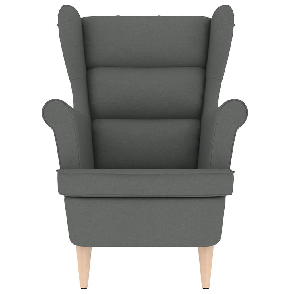 Armchair, dark grey, 74x84x100 cm, textile