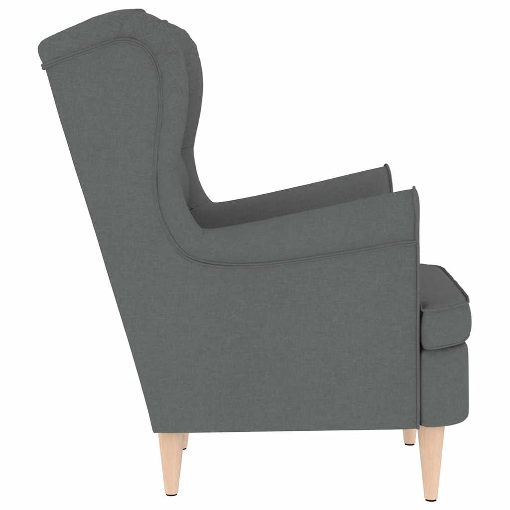 Armchair, dark grey, 74x84x100 cm, textile