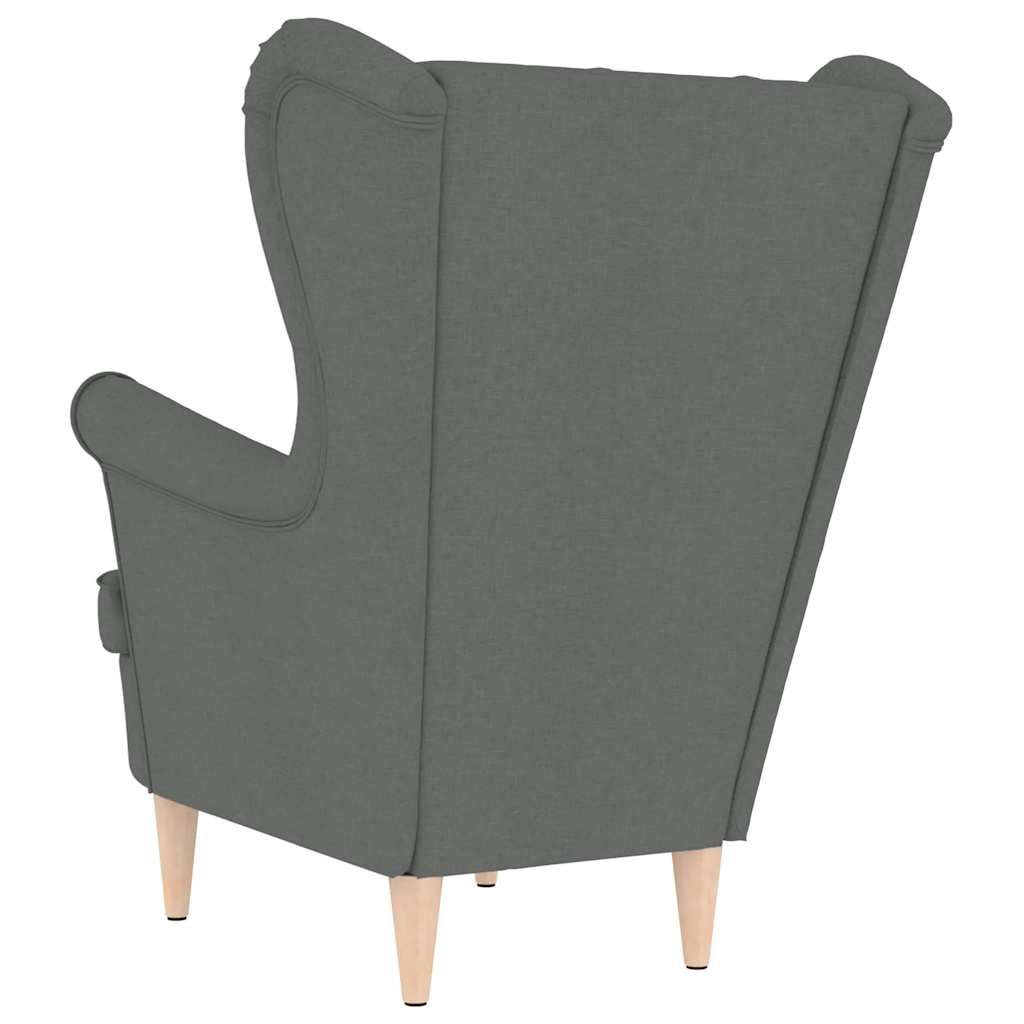 Armchair, dark grey, 74x84x100 cm, textile