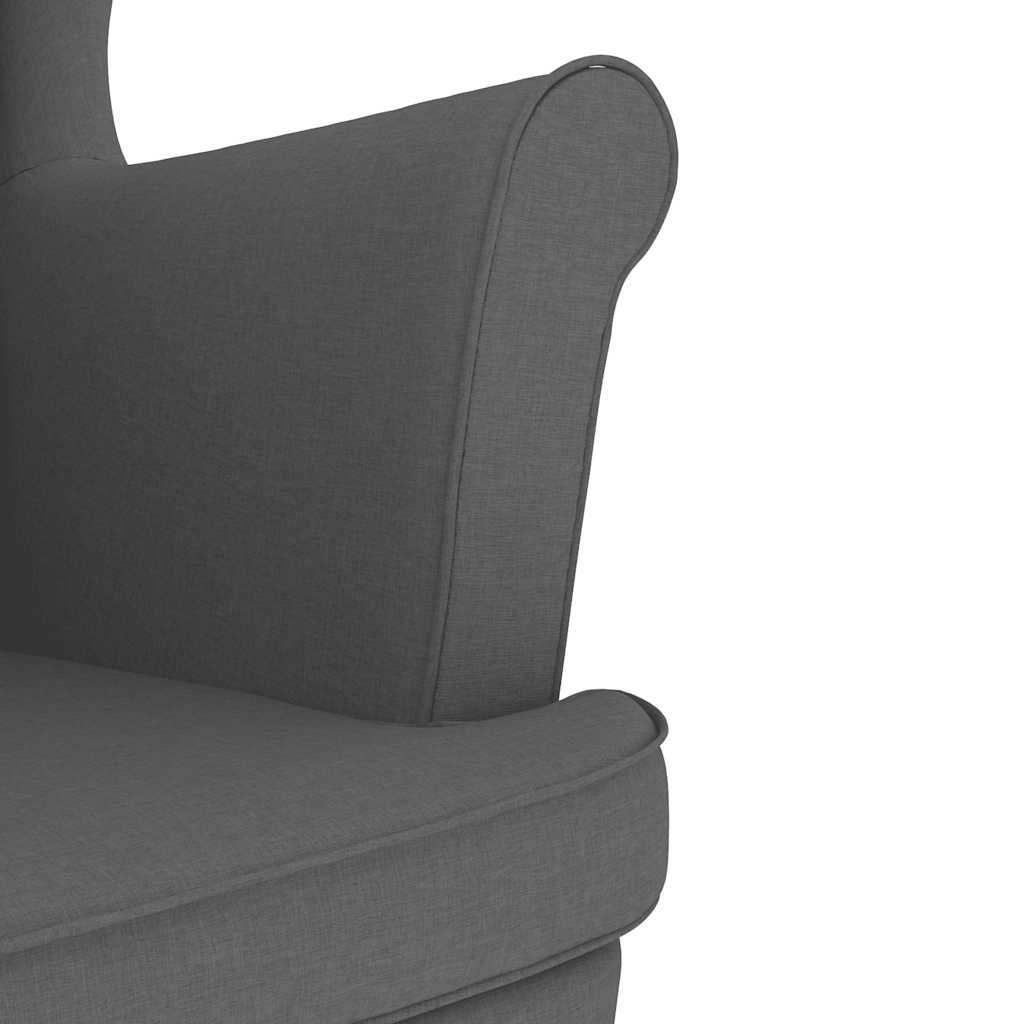 Armchair, dark grey, 74x84x100 cm, textile