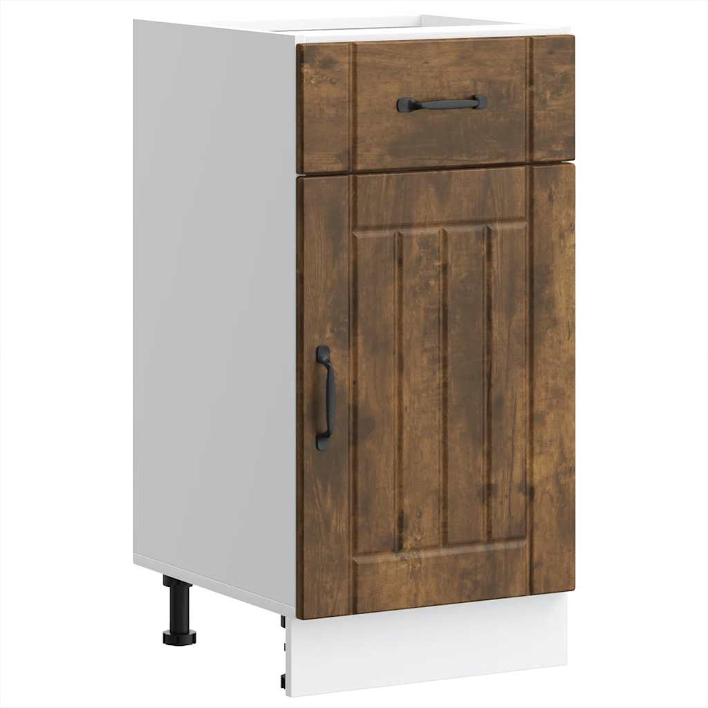 "Lucca" smoked oak kitchen base cabinet