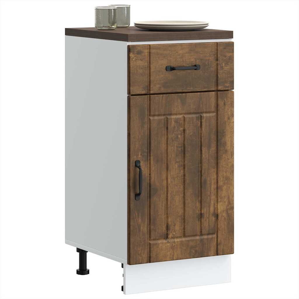 "Lucca" smoked oak kitchen base cabinet