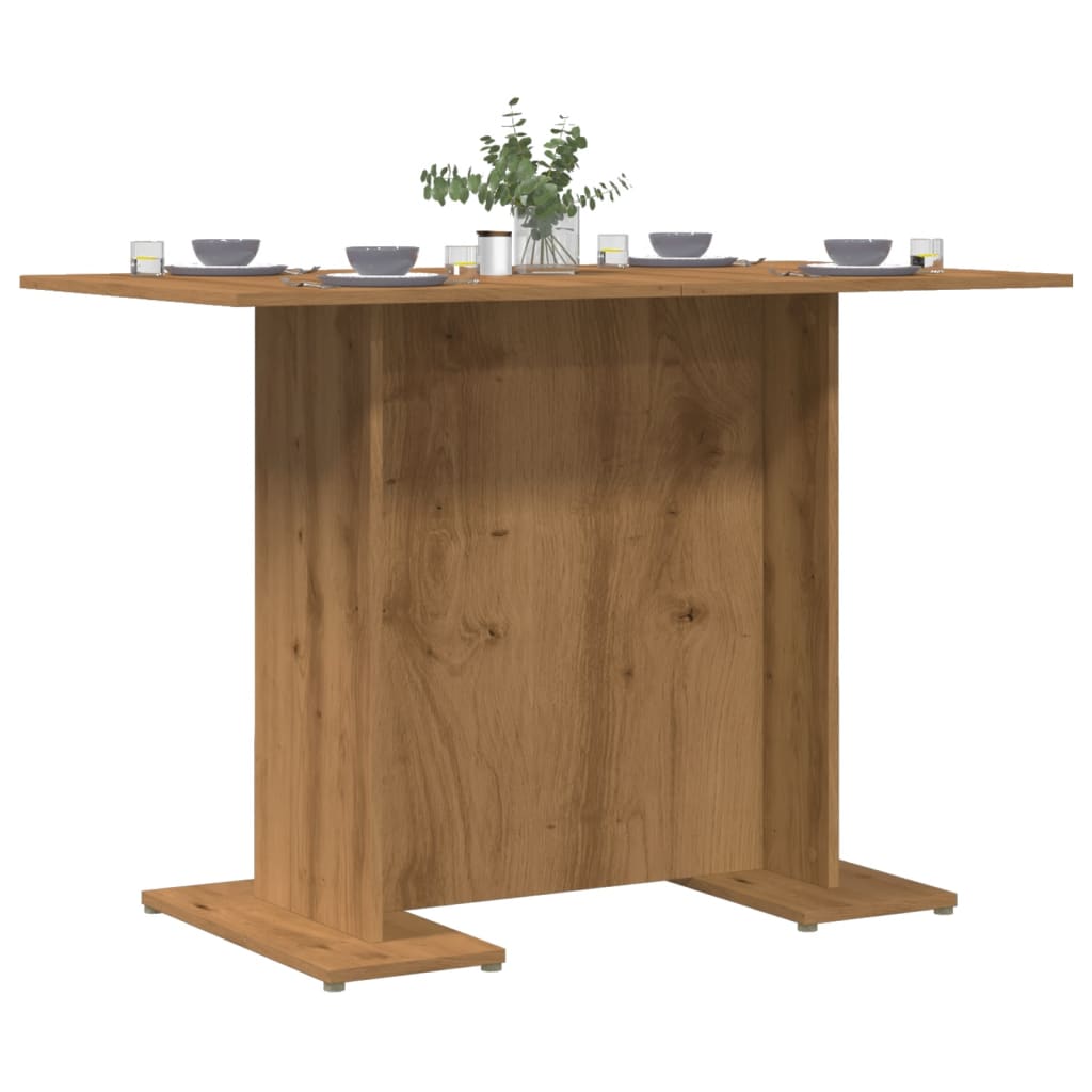 Kitchen table, handcrafted oak, 110x60x75 cm, processed wood