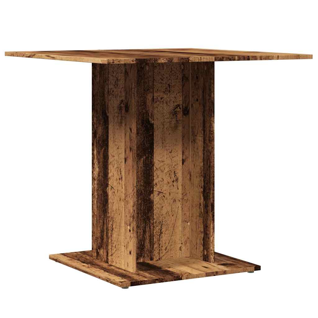 Kitchen table, old wood, 80x80x75 cm, processed wood