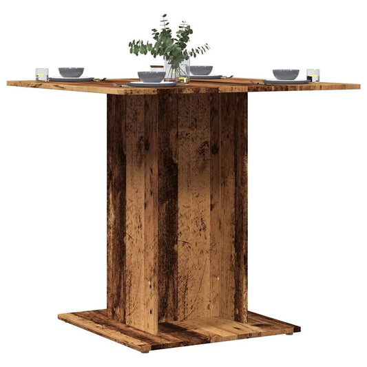 Kitchen table, old wood, 80x80x75 cm, processed wood