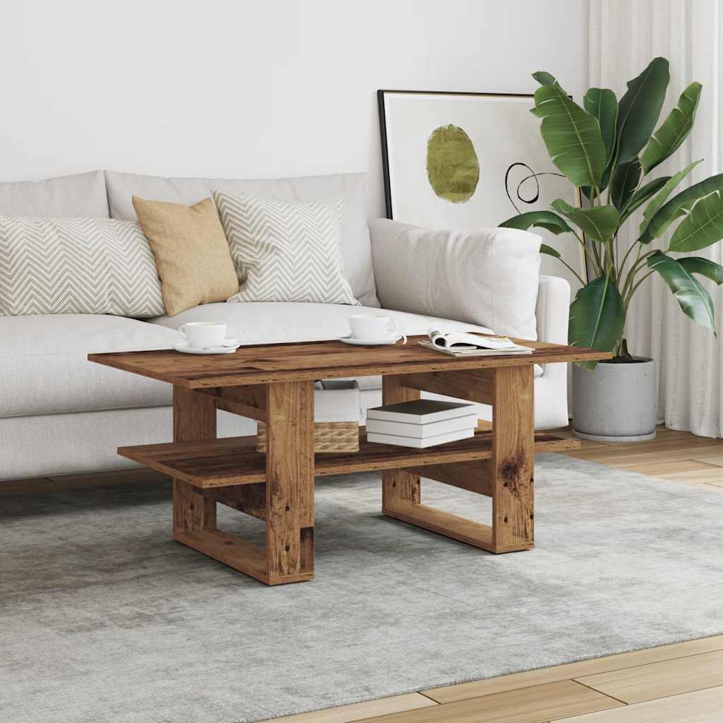 Coffee table, old wood, 102x55x42 cm, processed wood