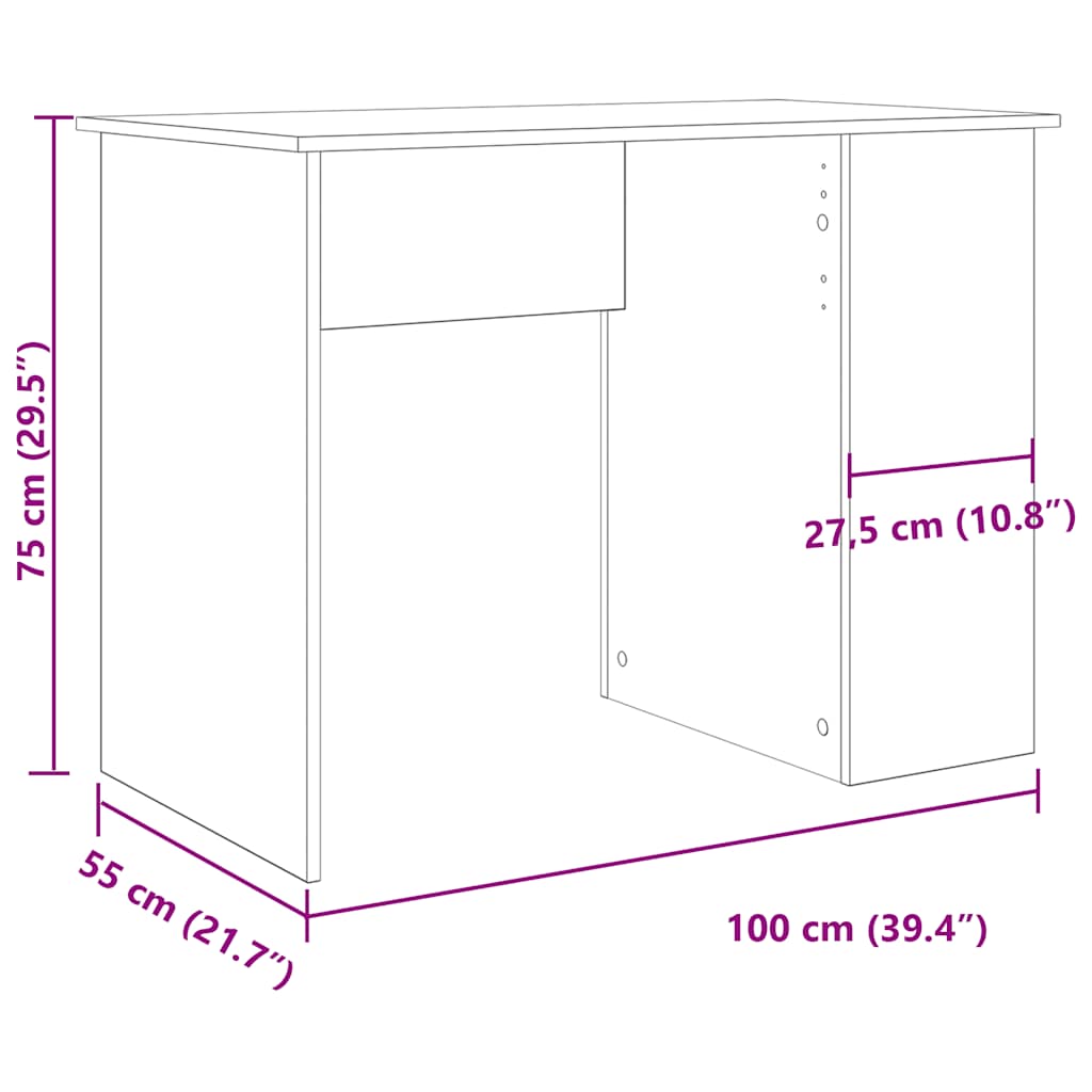 Birou, lemn vechi,100x55x75 cm, lemn prelucrat