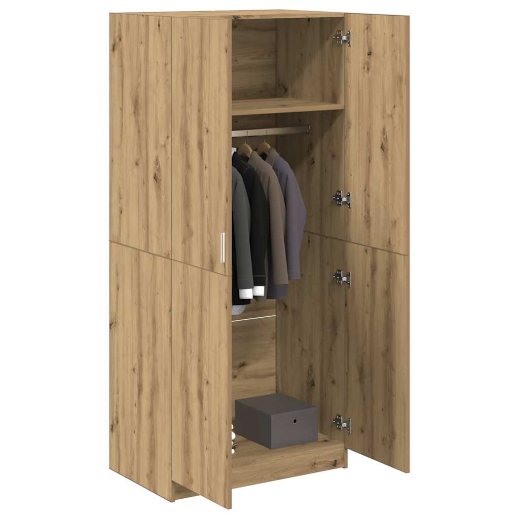 Wardrobe, handcrafted oak, 80x52x180 cm, processed wood