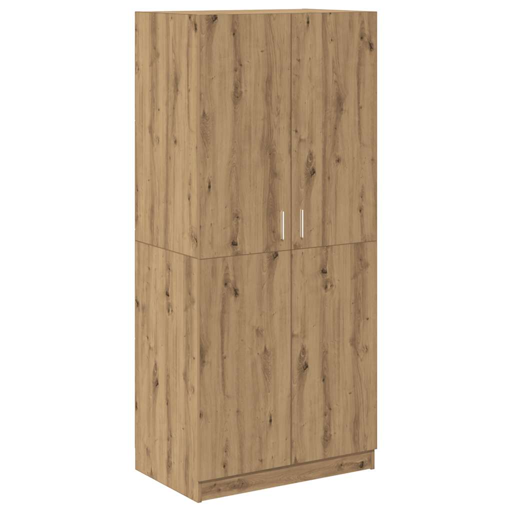 Wardrobe, handcrafted oak, 90x52x200 cm, processed wood