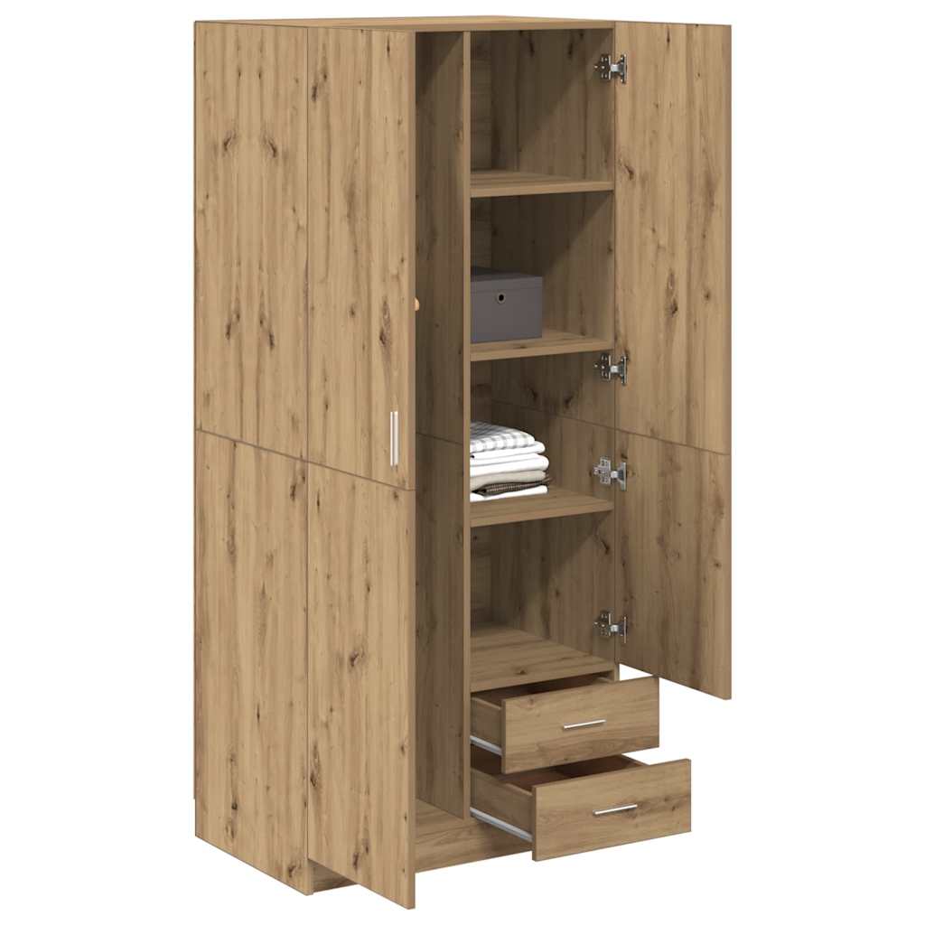 Wardrobe, handcrafted oak, 80x52x180 cm, processed wood