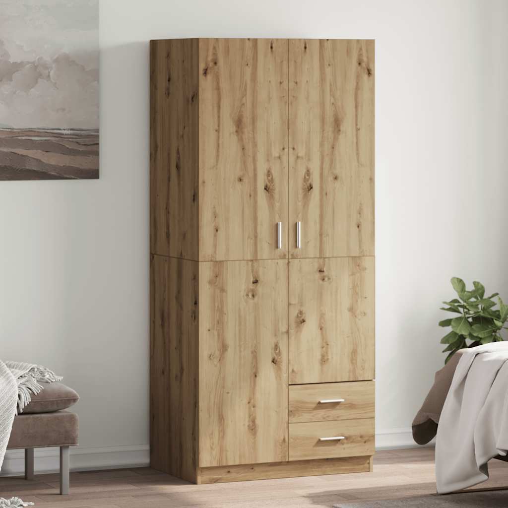 Wardrobe, handcrafted oak, 80x52x180 cm, processed wood