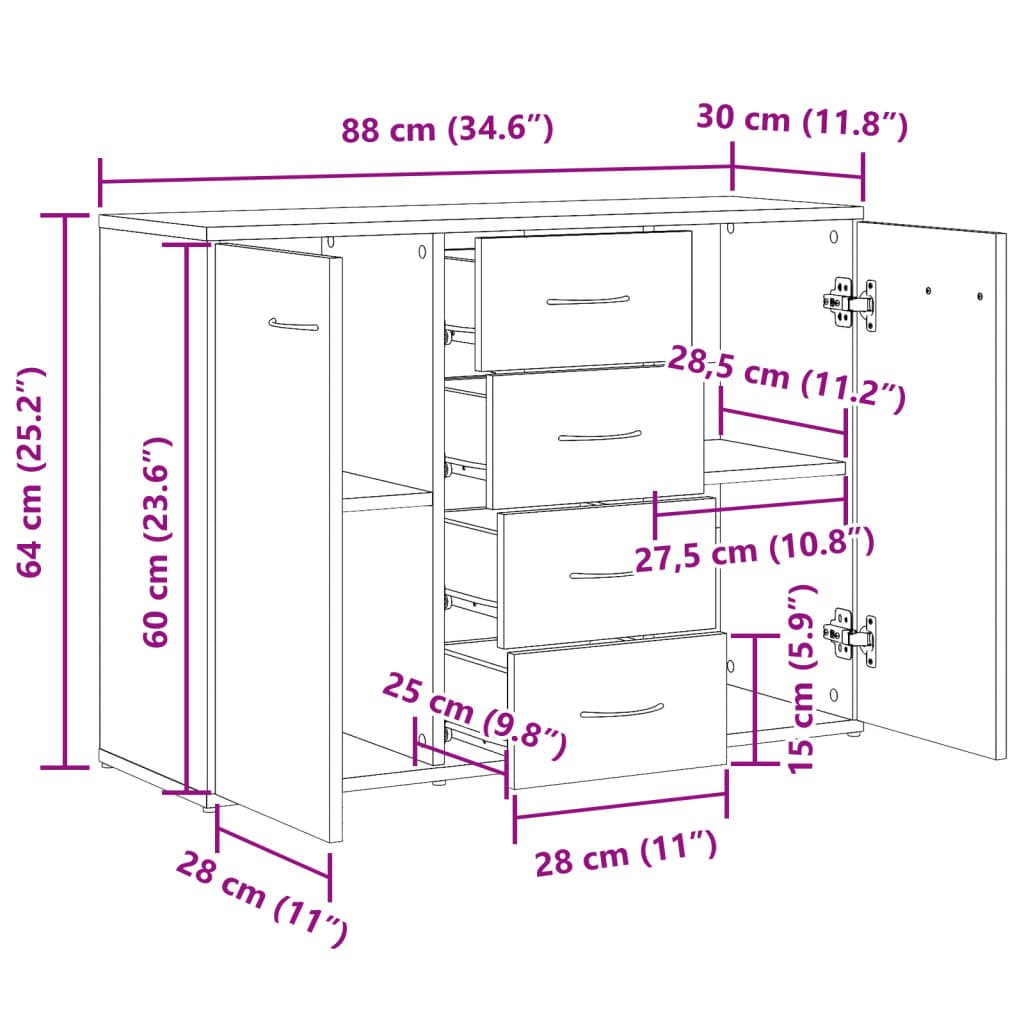 Wardrobe, aged wood, 88x30x64 cm, processed wood