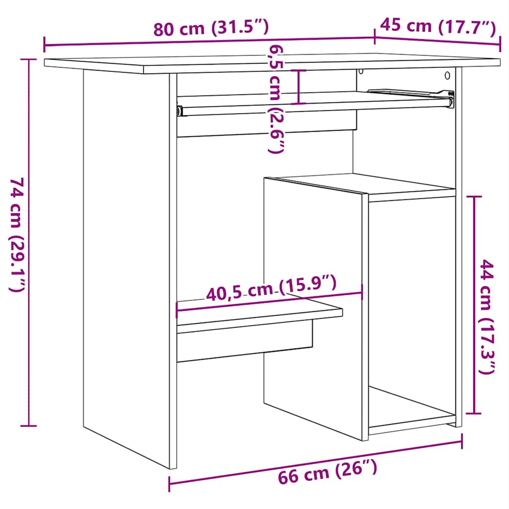 Birou, lemn vechi, 80x45x74 cm, lemn prelucrat