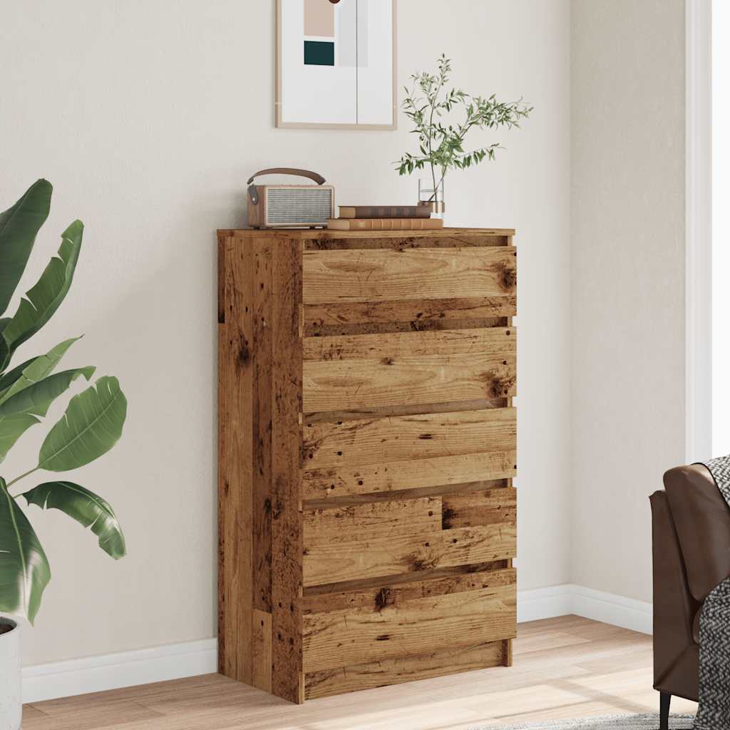 Chest of drawers, old wood, 60x36x103 cm, processed wood