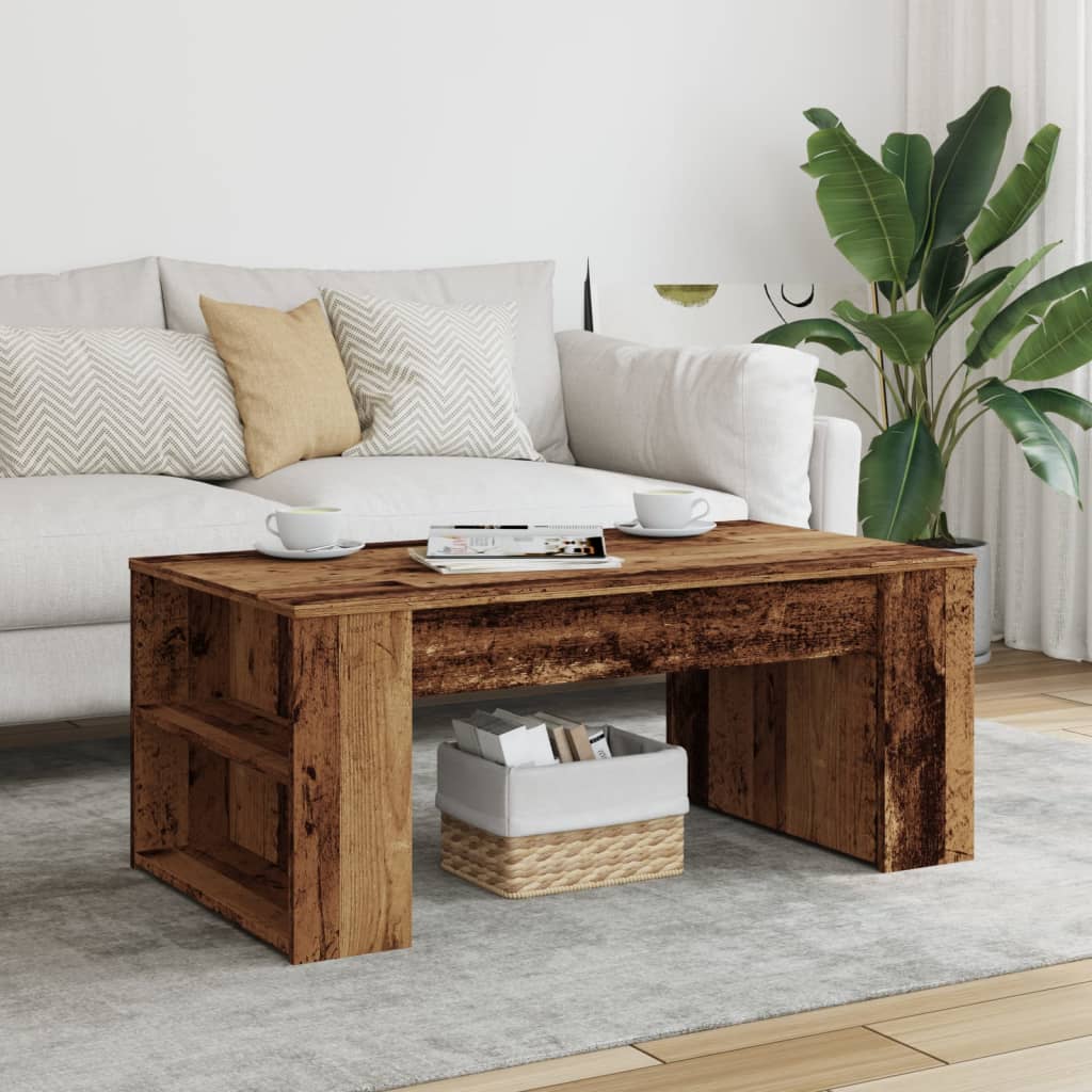 Coffee table, old wood, 102x55x42 cm, processed wood