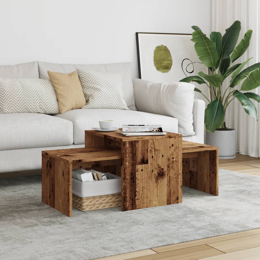 Coffee table, old wood, 100x48x40 cm, processed wood