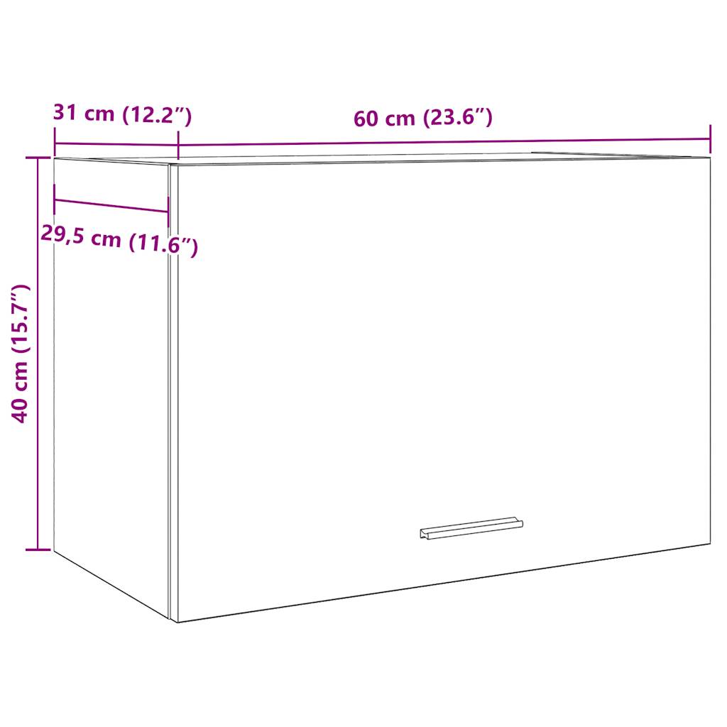 Wall cabinet, old wood, 60 x 31 x 40 cm, processed wood