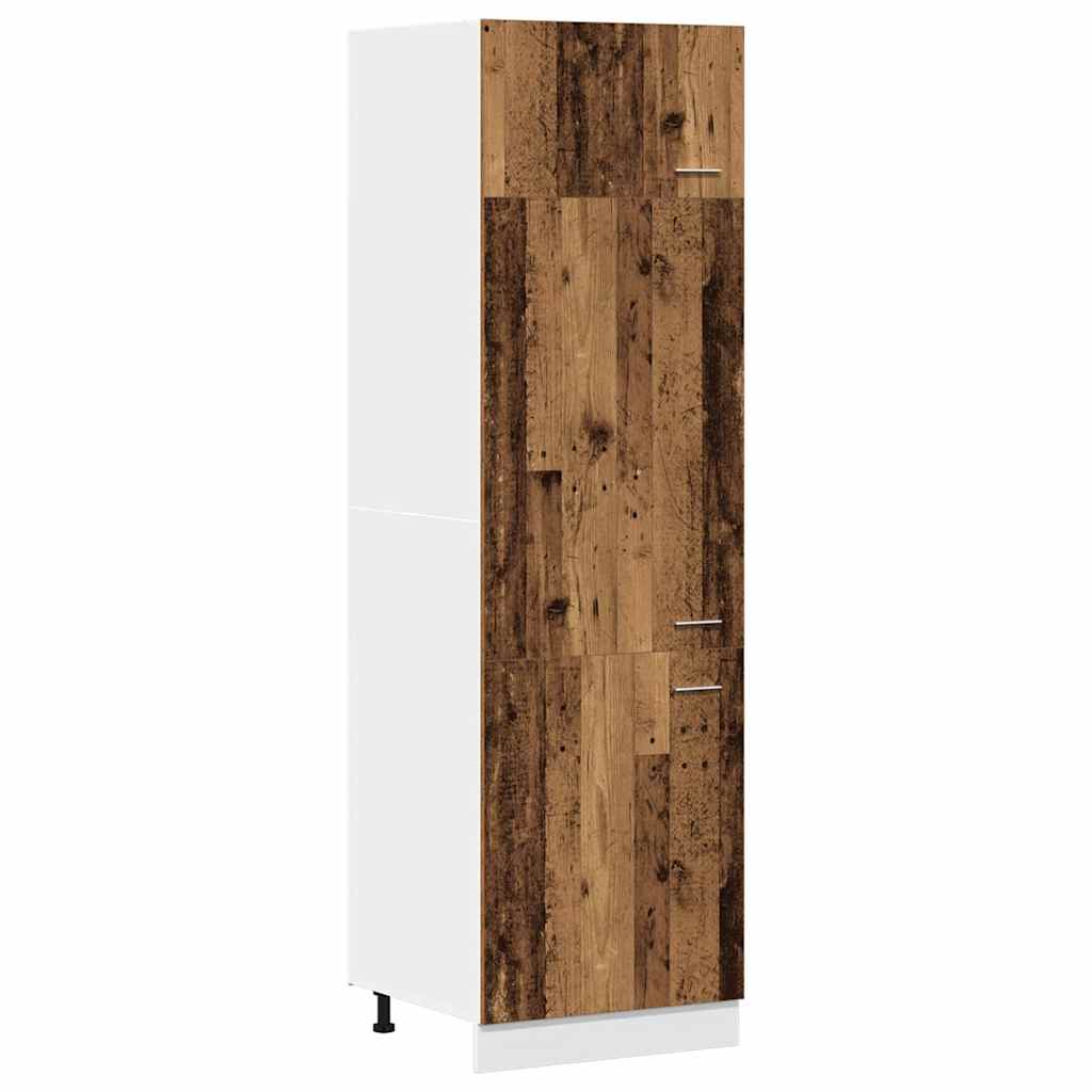 Refrigerator cabinet, Old wood, 60x57x207 cm, processed wood