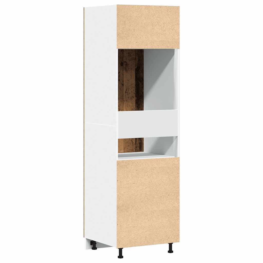 Refrigerator cabinet, Old wood, 60x57x207 cm, processed wood