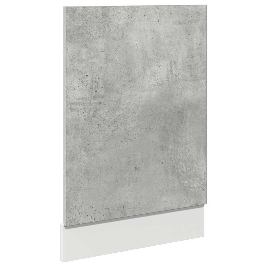 Dishwasher front panel, concrete gray, 45x3x67 cm, chipboard