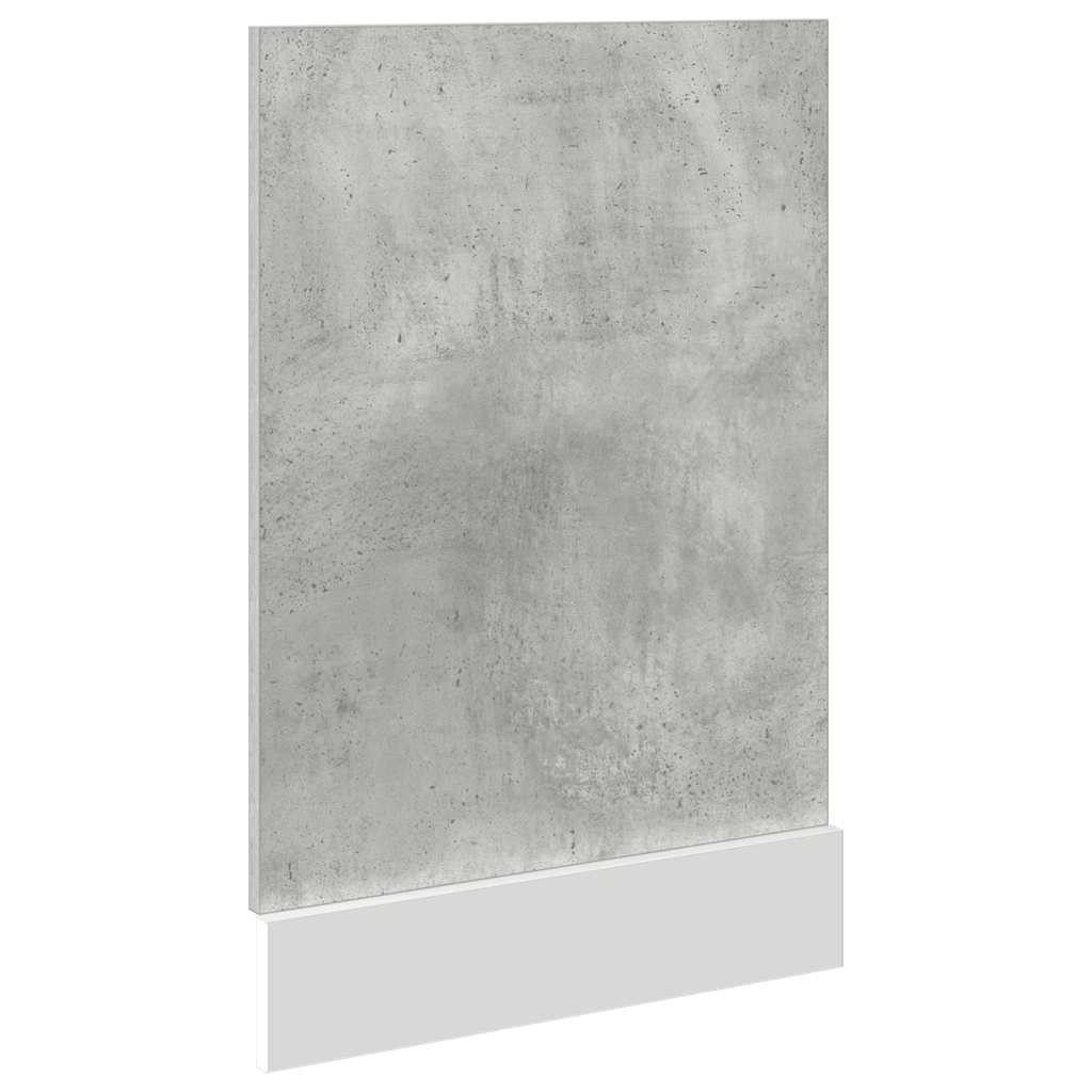 Dishwasher front panel, concrete gray, 45x3x67 cm, chipboard