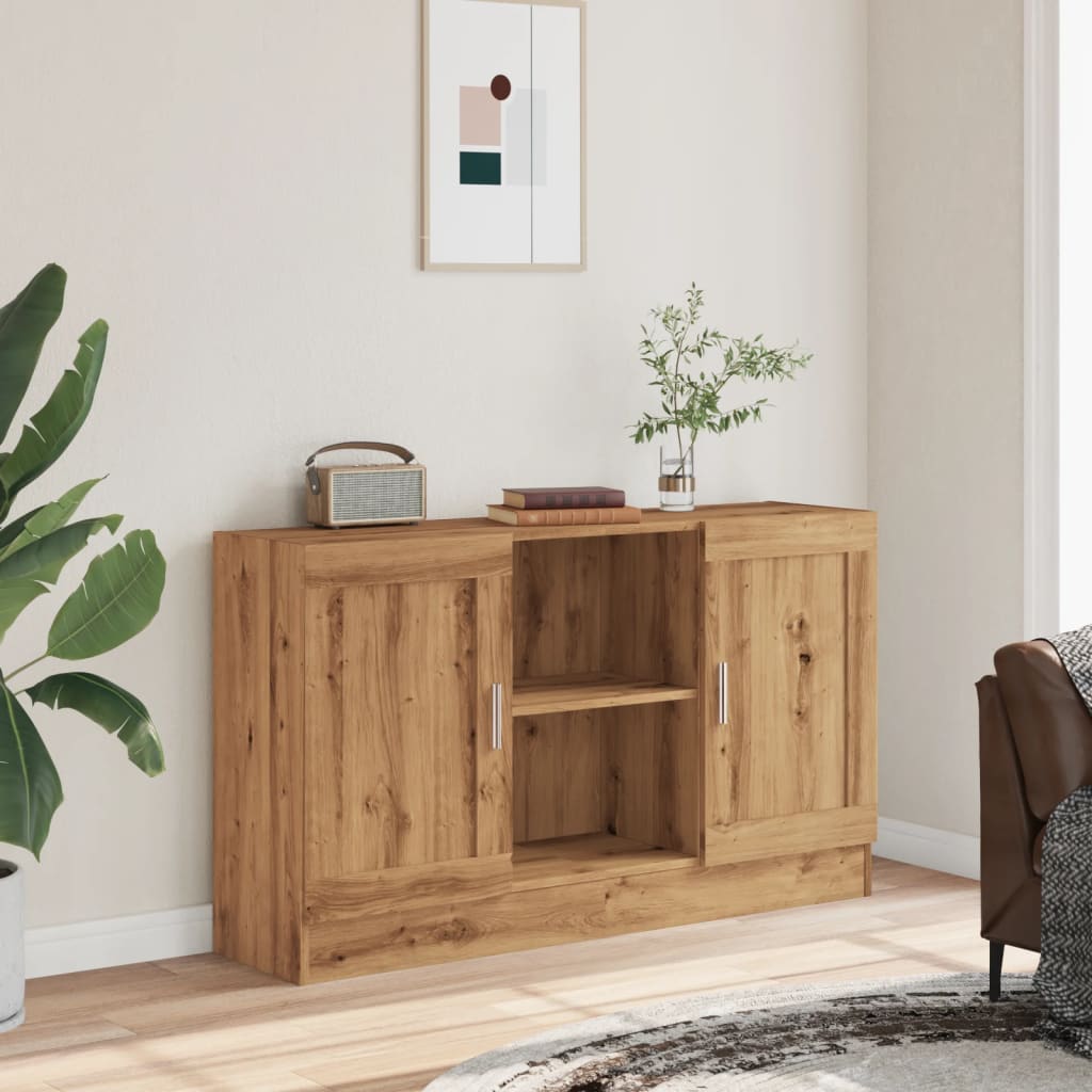 Sideboard, handcrafted oak, 120x30.5x70 cm, processed wood