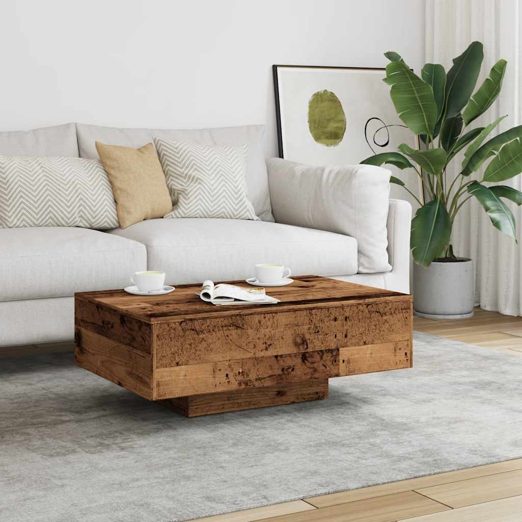 Coffee table, old wood, 85x55x31 cm, processed wood