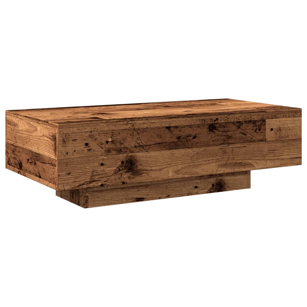 Coffee table, old wood, 100x49.5x31 cm, processed wood