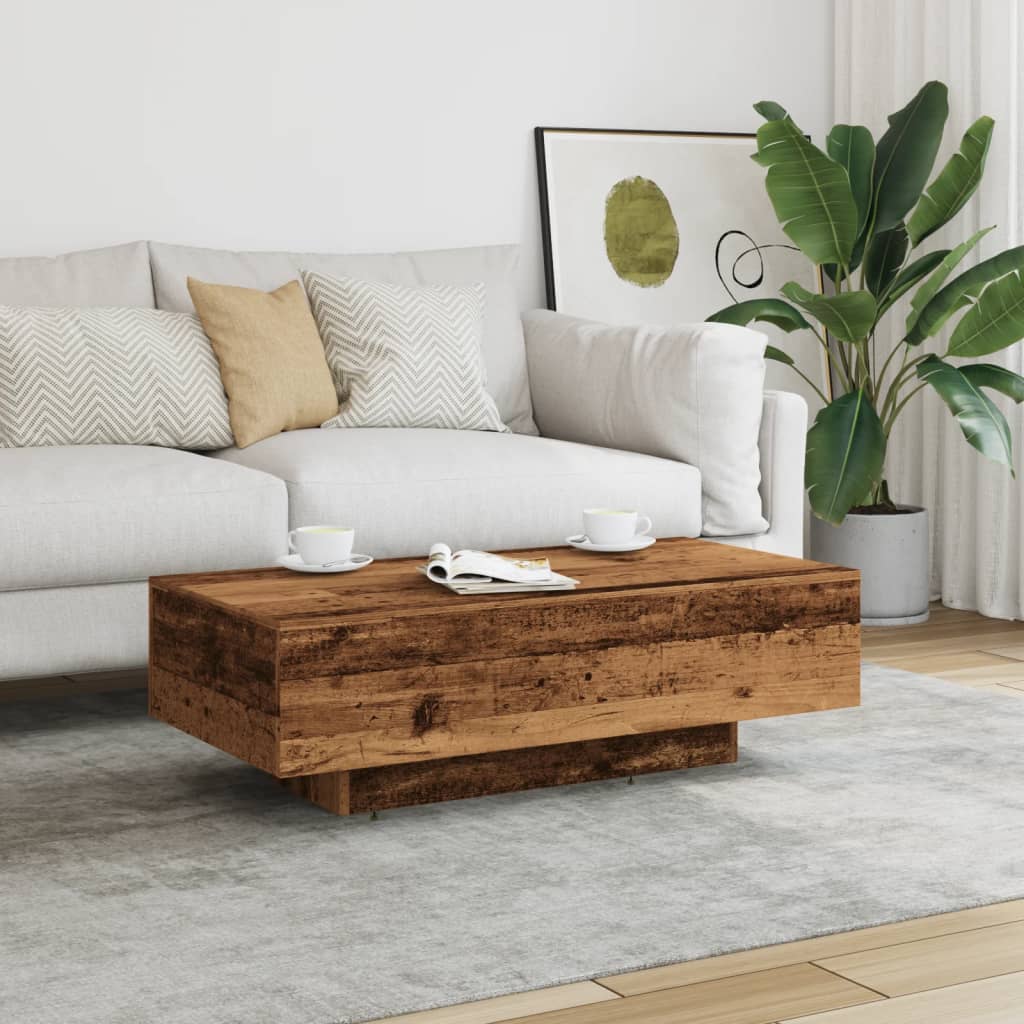 Coffee table, old wood, 100x49.5x31 cm, processed wood