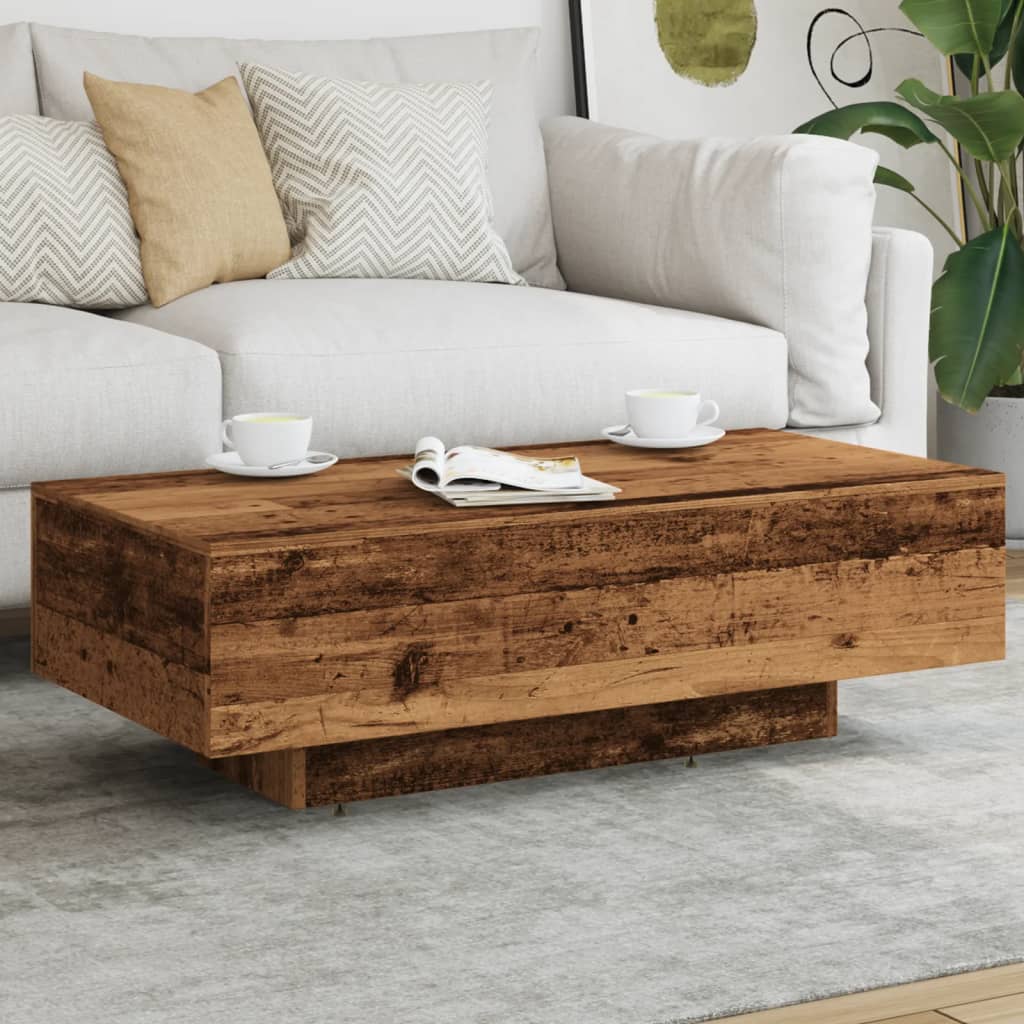 Coffee table, old wood, 100x49.5x31 cm, processed wood