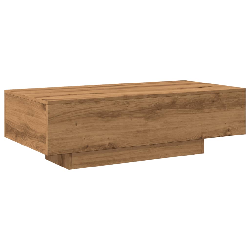 Coffee table, handcrafted oak, 100x49.5x31 cm, processed wood