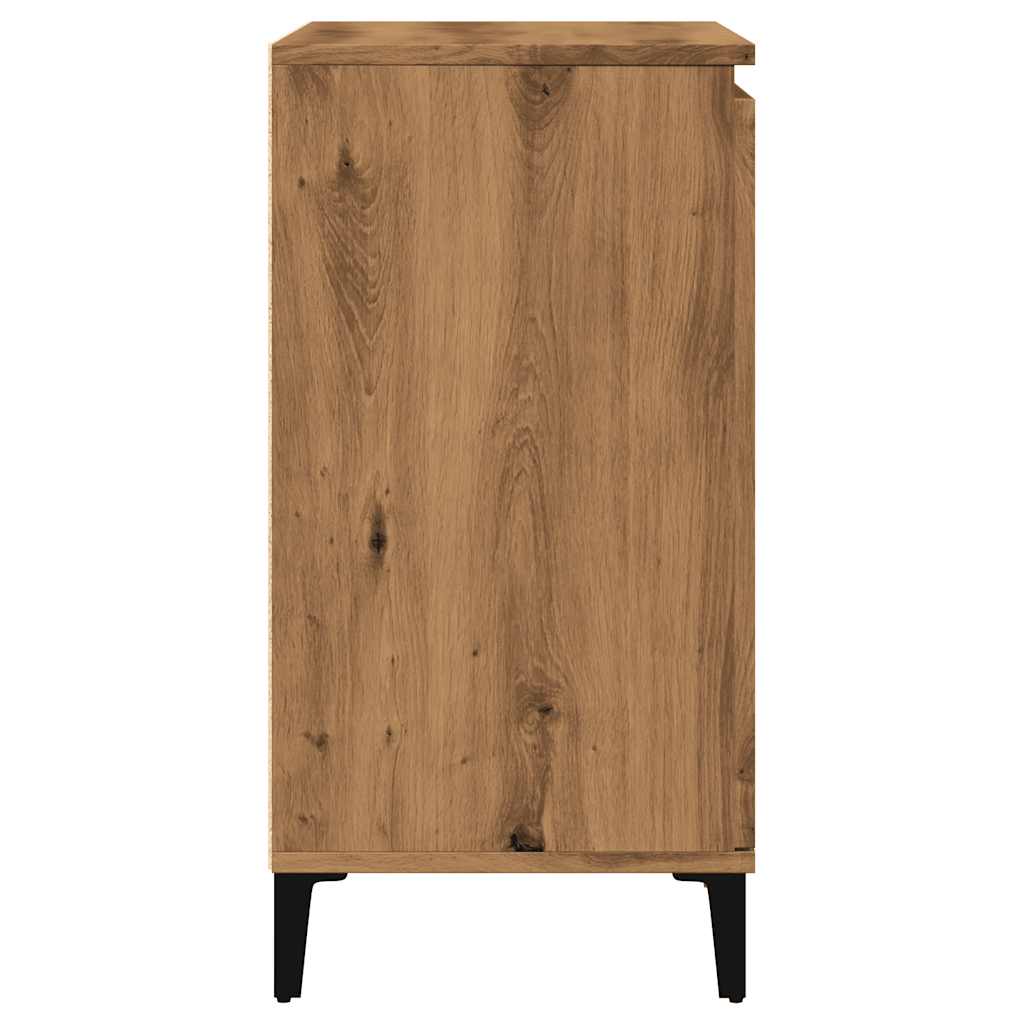 Sideboard Handcrafted Oak 60x35x70 cm Processed Wood