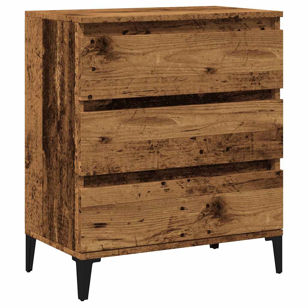 Old wooden sideboard 60x35x70 cm made of processed wood