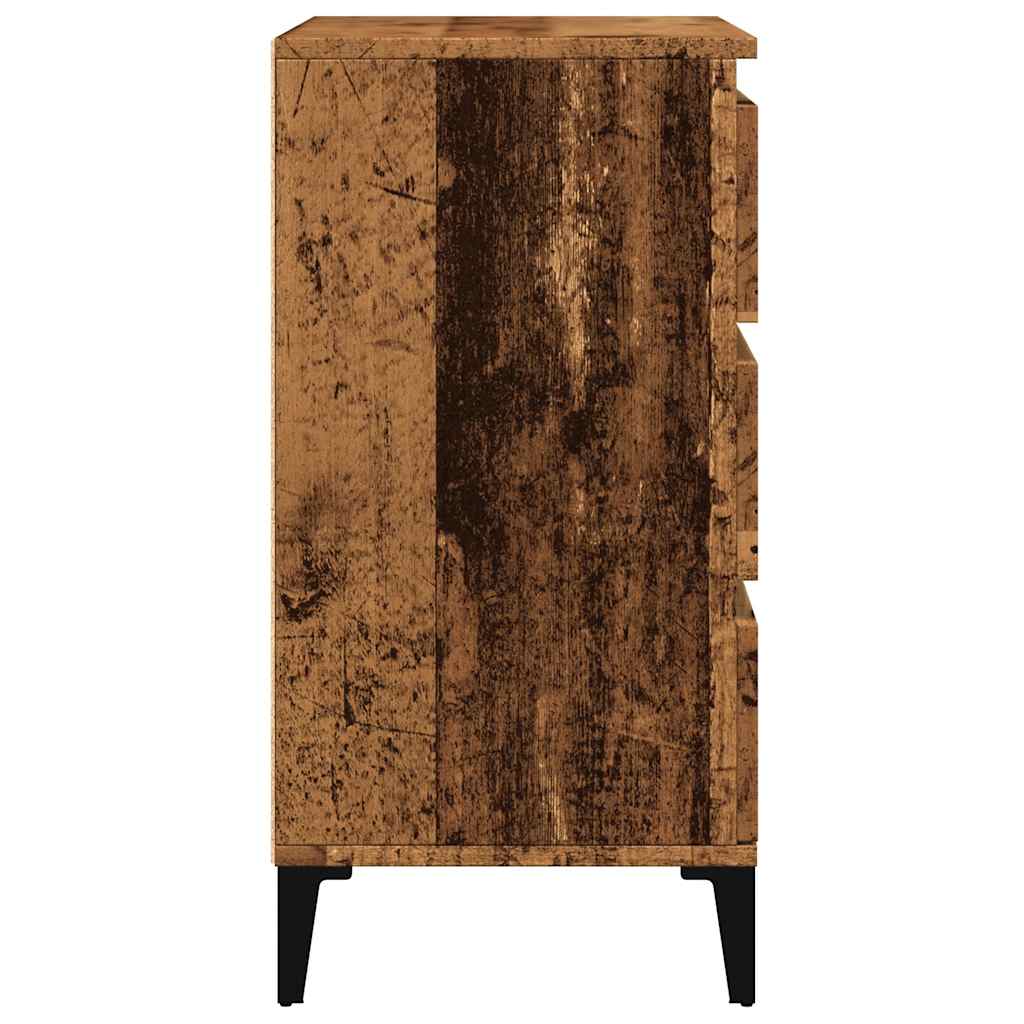 Old wooden sideboard 60x35x70 cm made of processed wood