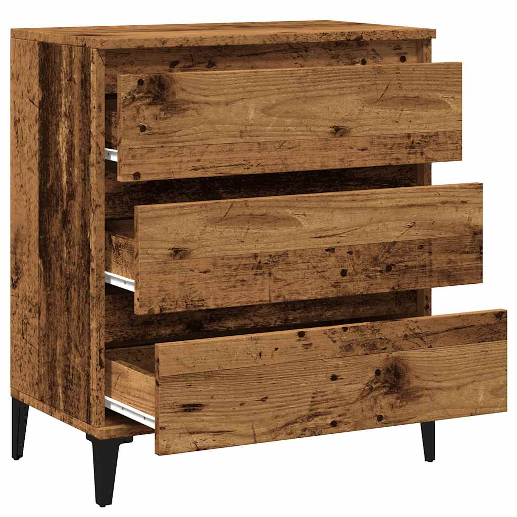 Old wooden sideboard 60x35x70 cm made of processed wood