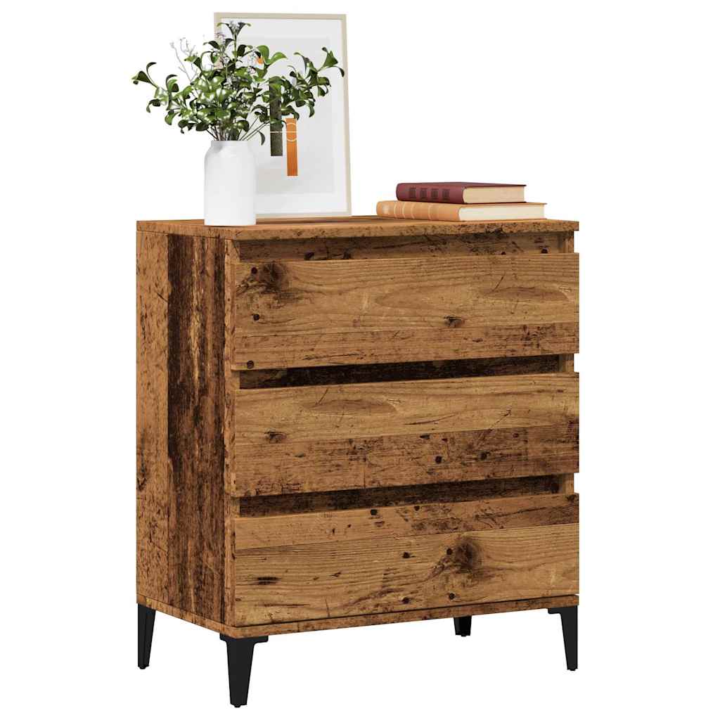 Old wooden sideboard 60x35x70 cm made of processed wood