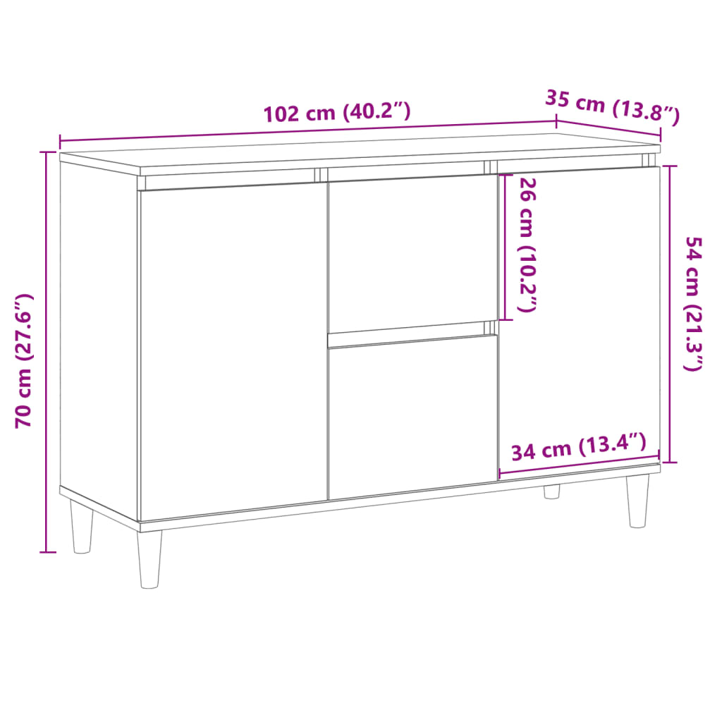 Dulap, lemn vechi, 102x35x70 cm, lemn prelucrat