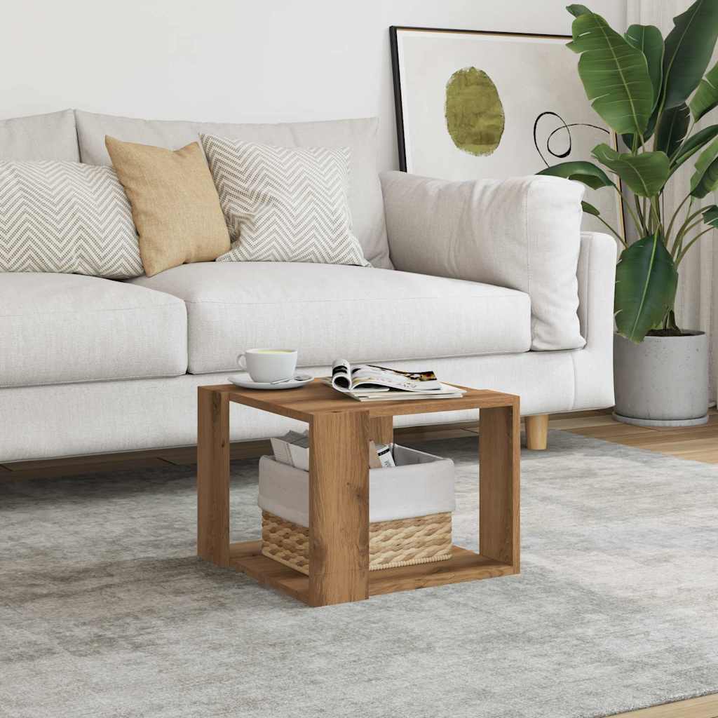 Coffee table, handcrafted oak, old wood, processed wood